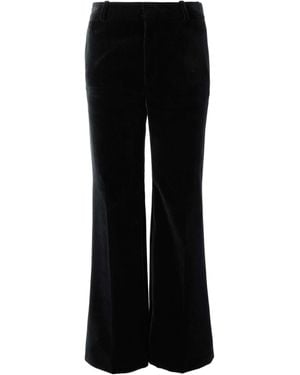 Chloé Chloé Flared Velvet Tailored Trousers - Black