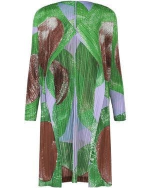 Pleats Please Issey Miyake Pleated Coat - Green