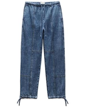 Rag & Bone Relaxed Fit Drawstring Trousers - Blue