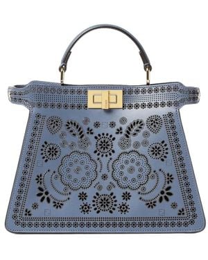 Fendi Peekaboo Iseeu Small Tote Bag - Blue