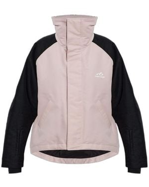 Balenciaga Long-Sleeve Stand-Collar Ski Jacket - Multicolor