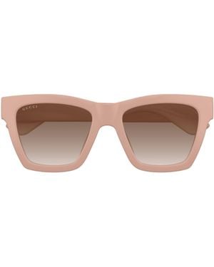 Gucci Eyewear Square-Frame Sunglasses - Pink