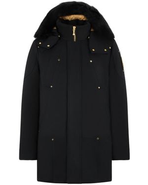 Moose Knuckles Hooded Zip-Up Jacket - Black