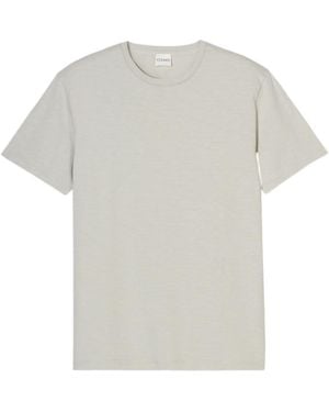 Closed Round Neck Short Sleeve T-Shirt - White