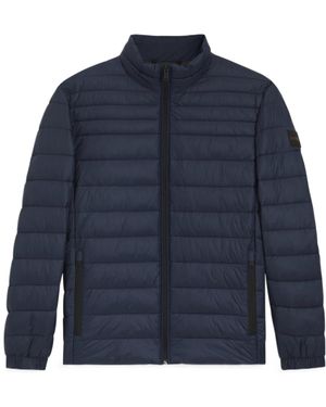 BOSS Quilted Patch Padded Jacket - Blue
