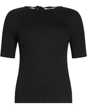 Tory Burch Solid-Colored Knit Top - Black