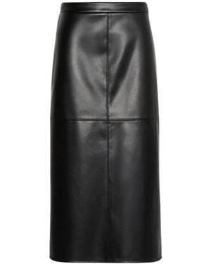Max Mara Solid Color Midi Skirt - Black
