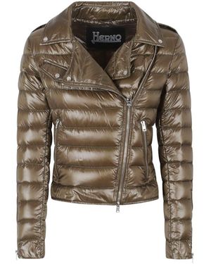 Herno Long-Sleeved Down Jacket - Green