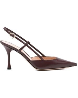 Gianvito Rossi Pointed-Toe Slingback Pumps - Brown