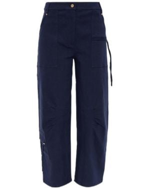 Cult Gaia Belt Loop Casual Trousers - Blue