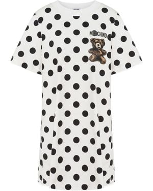 Moschino Teddy Bear Printed Dress - White