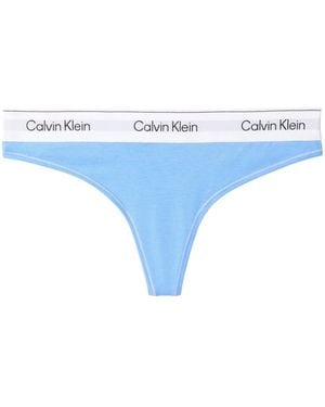 Calvin Klein Cotton Thong - Blue
