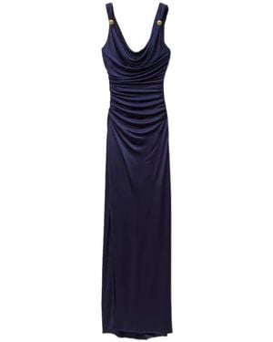 Versace Viscose-Jersey Gown - Blue