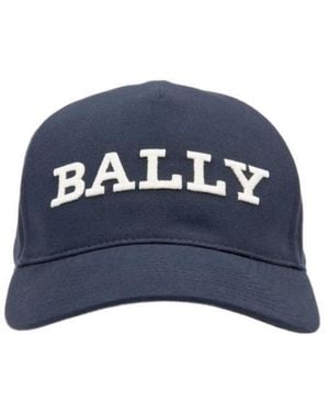 Bally Embroidered-Logo Baseball Cap - Blue