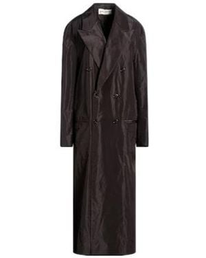 Saint Laurent Minimalist Solid-Color Long Coat - Black