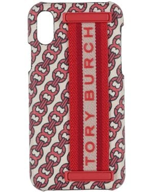 Tory Burch Colourful Leather Case Phone Case - Red