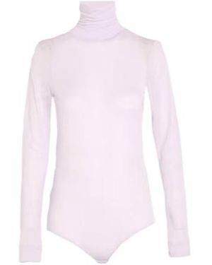 Maison Margiela Vhigh-Neck Long-Sleeve T-Shirt - Pink