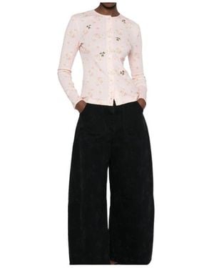 Simone Rocha Long-Sleeve Cardigan - White
