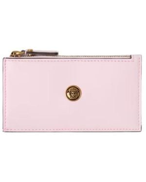Versace Emblème Zipped Card Holder - Pink