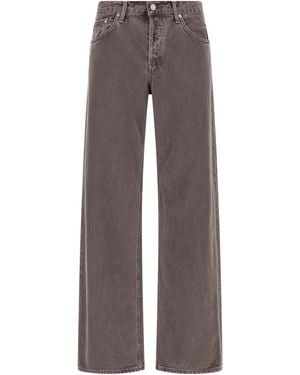 Agolde Low Rise Loose Wide-Leg Jeans - Gray