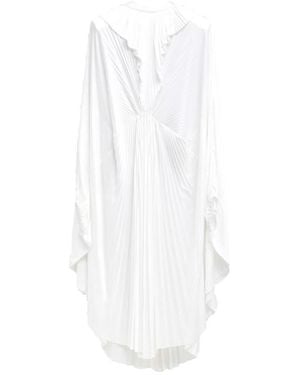 Vetements A Pleated Medium-Length Dress - White