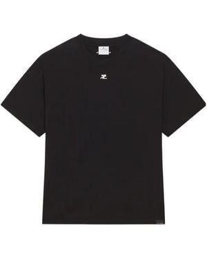 Courreges Courrèges Ac-Logo Crewneck T-Shirt - Black