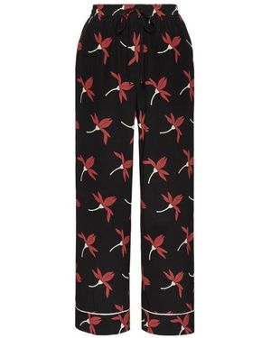 Valentino Fairy Flowers Print Cropped Trousers - Black