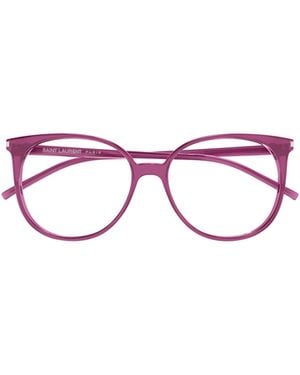 Saint Laurent Eyewear Round Frame Glasses - Pink