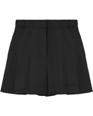McQueen Pleated Tailored Shorts - Black