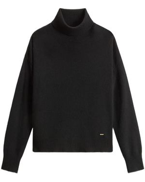 Woolrich Long Sleeve High Neck Jumper - Blue