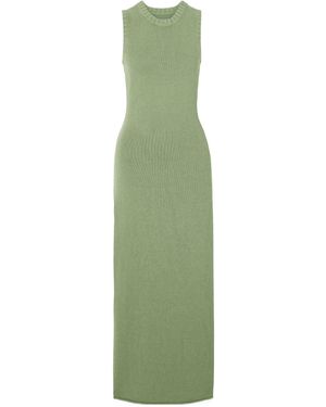 SIR. Lula Open-Back Knitted Maxi Dress - Green