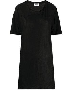 Saint Laurent T-Shirt Dress - Black