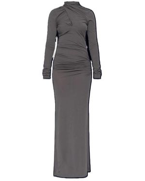 Entire studios Draped Long-Sleeve Maxi Dress - Grey