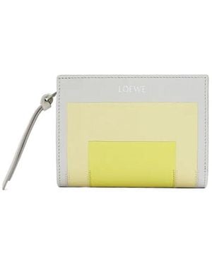 Loewe Logo Stamp Compact Wallet - Yellow