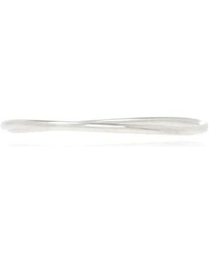 Ann Demeulemeester Logo Engraved Bracelet - White
