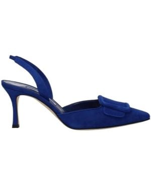 Manolo Blahnik Logo High Heels - Blue