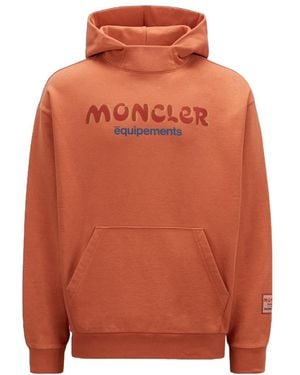 Moncler Logo Hoodie - Orange