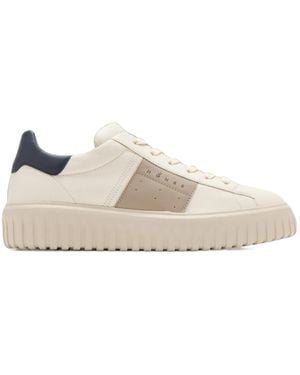 Hogan H-Stripes Allacciato Sneakers - Natural