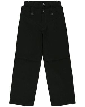ANDERSSON BELL Double-Belted Wide-Leg Trousers - Black