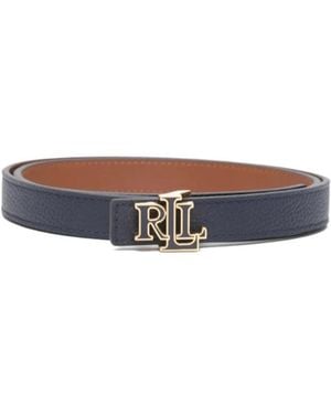 Ralph Lauren Lauren Logo Plaque Buckle Belt - White