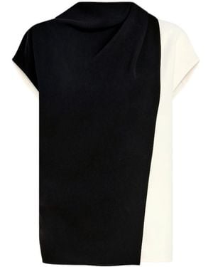 Proenza Schouler Elsa Drape-Detail Blouse - Black