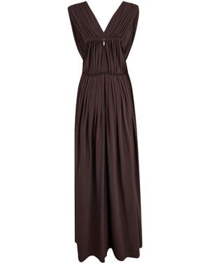 Max Mara Maxi Walter Dress - Brown