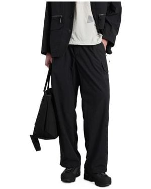 and wander Belted Cargo Trousers - Black