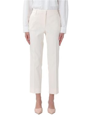 Weekend by Maxmara Straight Leg Cropped Pants - White