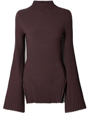 Adam Lippes Turtleneck Slim-Fit Jumper - Purple