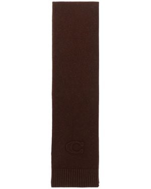 COACH Knitted Long Scarf - Brown