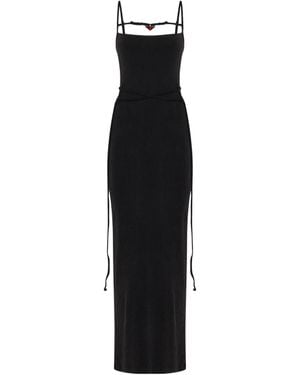 OTTOLINGER Logo Charm Maxi Slip Dress - Black
