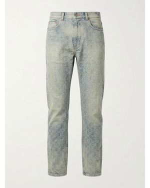 Gucci Gg Jacquard Denim Straight-Leg Jeans - Green