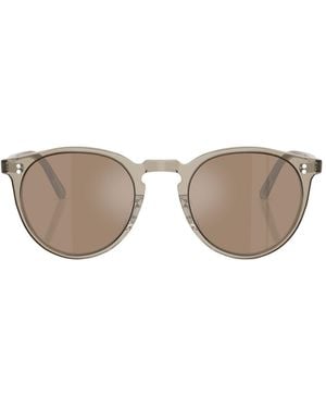 Oliver Peoples O'Malley Round-Frame Sunglasses - Multicolour