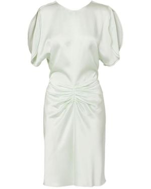 Victoria Beckham Gathered Satin Minidress - White